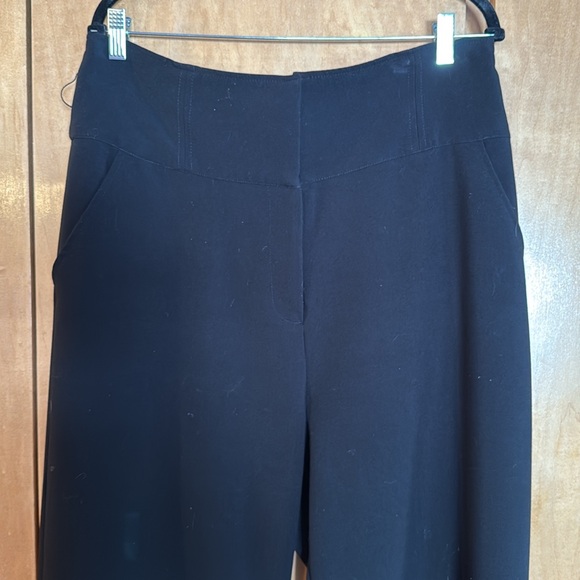 🐝 Gabrielle Union high waisted front & back pockets, black flare slacks large - Picture 2 of 12